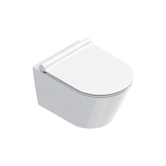 Zero WC závěsné 50×35 cm, bílá lesk, včetně skrytého upevnění