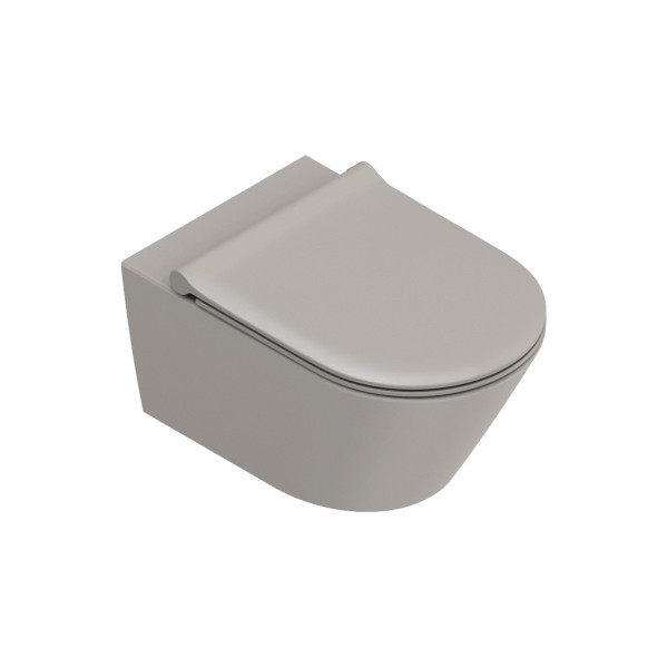 Zero WC závěsné 55×35 cm, cement mat, včetně skrytého upevnění