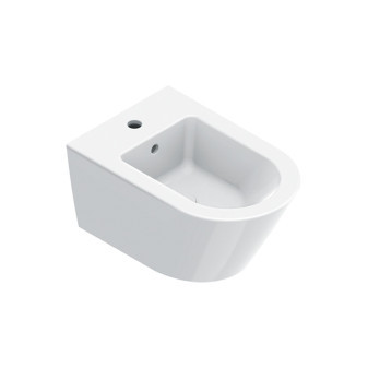Zero bidet závěsný 55×35 cm, bílá lesk, s otvorem, včetně skrytého upevnění