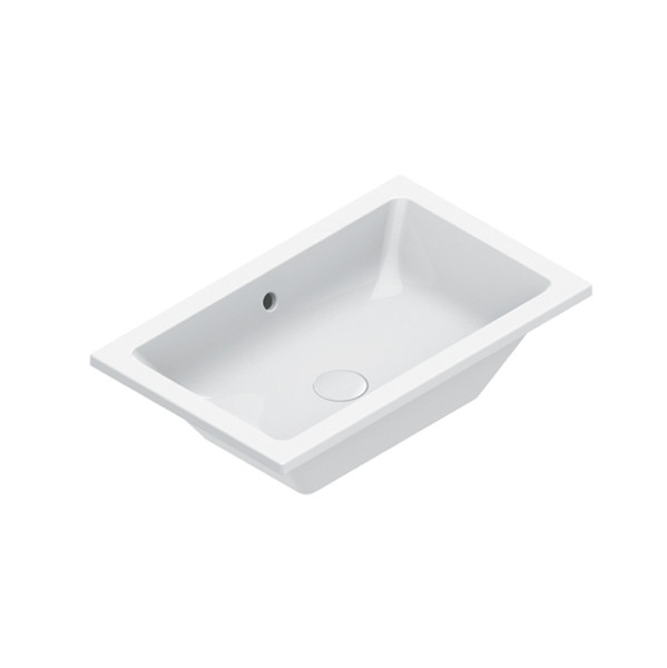 Zero umyvadlo zápustné/pod desku 60×37 cm, bílá lesk
