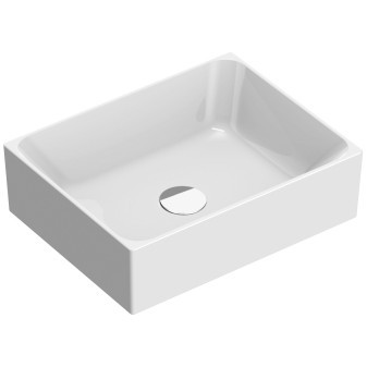 Premium umyvadlo na desku 45×35 cm, bílá lesk