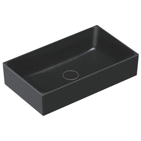 Premium umyvadlo na desku 60×35 cm, černá mat