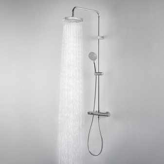 SMART nástěnný termostatický sprchový set s hlavovou a ruční sprchou, chrom