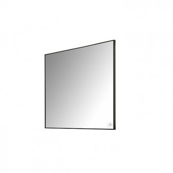 SQUARE zrcadlo 60x60cm s osvětlením, černý rám