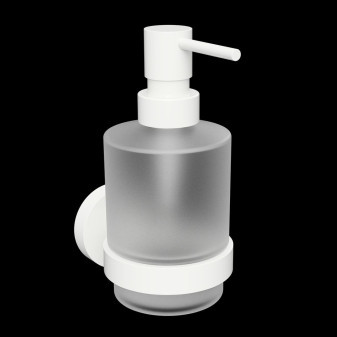 WHITE: Dávkovač tekutého mýdla 200ml, sklo MINI