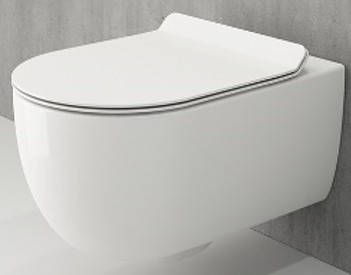 V-Tondo závěsné WC Rimless 54cm, bílá lesklá