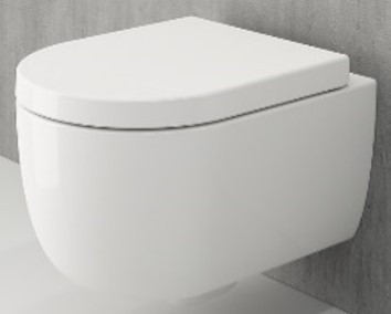 V-Tondo závěsné WC Rimless 49cm, bílá lesklá