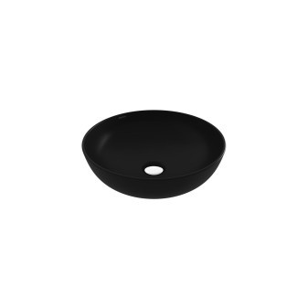 Round umyvadlo na desku kulaté,prům.38cm, matná černá