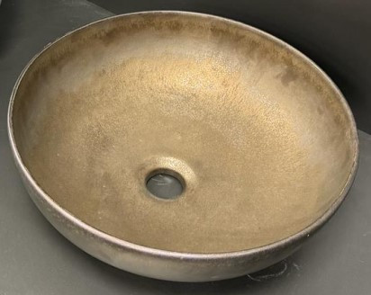 Round umyvadlo na desku kulaté,prům.38cm, matný bronz