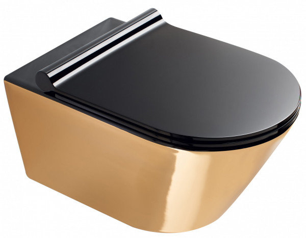 ZERO NF 55 WC závěsné, zlatá/černá