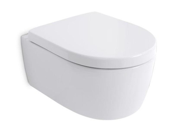 Závěsné WC iCon s hlubokým splachováním, zkrácené vyložení, uzavřený tvar, 49cm, Bílá