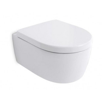 Závěsné WC iCon s hlubokým splachováním, zkrácené vyložení, uzavřený tvar, 49cm, Bílá