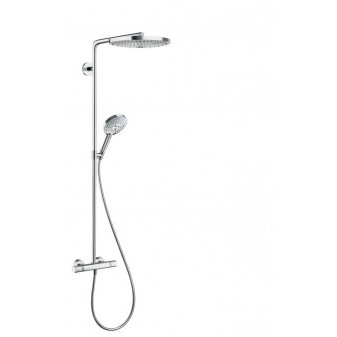 HG Showerpipe Raindance Select bílá/chrom s horní sprchou S 300 2jet