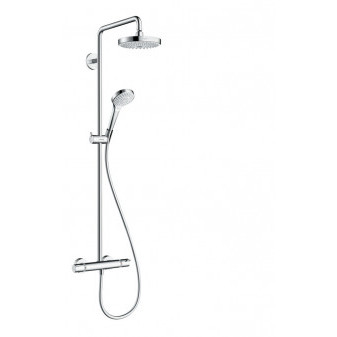 HG Croma Select S 180 EcoSmart Showerpipe bílá/chrom