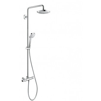 HG Croma Select E 180 EcoSmart Showerpipe bílá/chrom