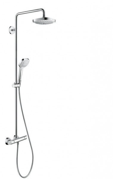 HG Croma Select E 180 EcoSmart Showerpipe bílá/chrom