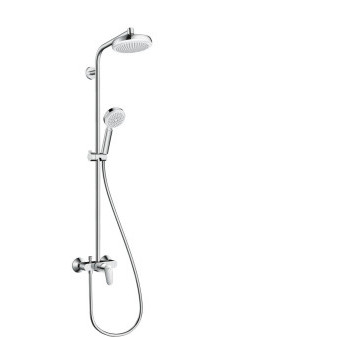 HG Crometta 160 Showerpipe páková baterie bílá/chrom