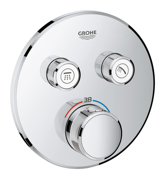 Grohtherm SmartControl Termostat pro podomítkovou instalaci se dvěma ventily, chrom