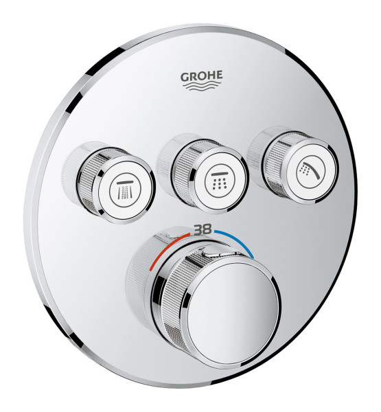 Grohtherm SmartControl Termostat pro podomítkovou instalaci se třemi ventily, chrom