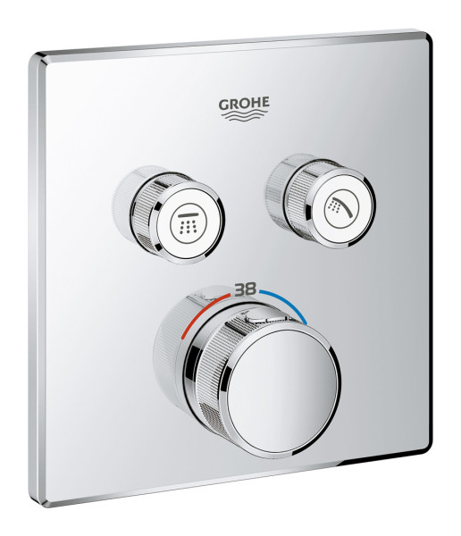 Grohtherm SmartControl Termostat pro podomítkovou instalaci se dvěma ventily, chrom