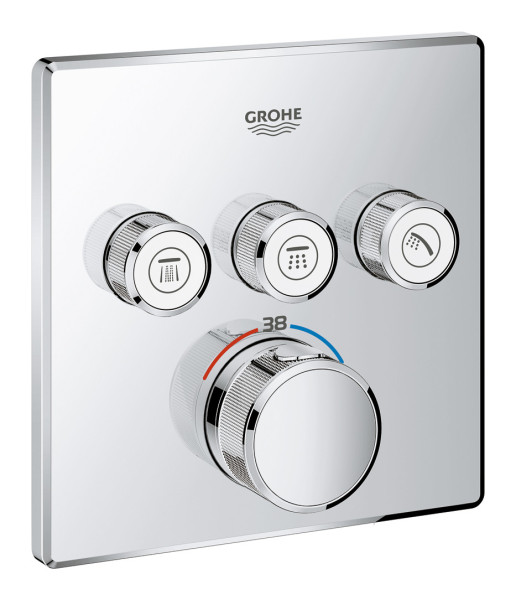 Grohtherm SmartControl Termostat pro podomítkovou instalaci se třemi ventily, chrom