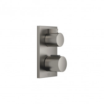 IMO Podomítkový termostat s uzavíracím a přepínacím dvoucestým ventilem, Dark Platinum matt