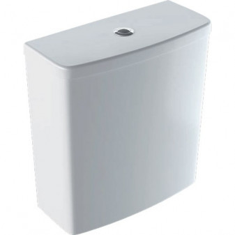 Splachovací nádržka Selnova umístěná na WC míse, 2 množství splachování, spodní přívod vody, Bílá