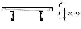 Nožičky k vaničce  od1200mm