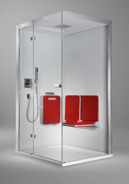 BODY&SOUL 1220x900mm, sprchové dveře s boční stěnou, pravé, chrom/sklo satin