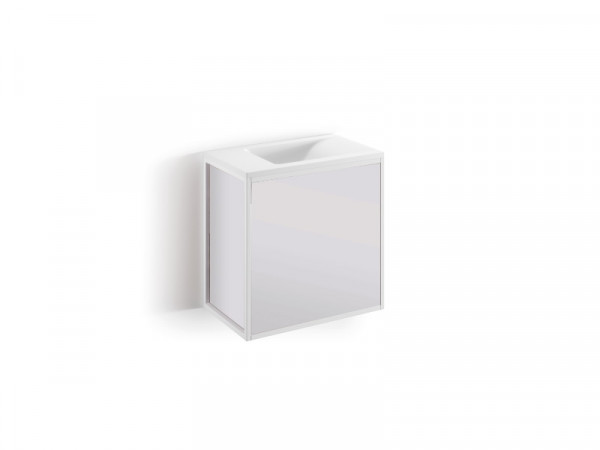 GRELA nástěnná skříňka 43x43,5x28 pod umývátko,bílý lak, lesk