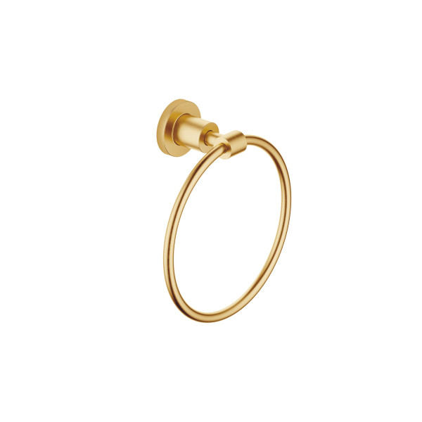 TARA. Towel ring round, brushed Durabrass