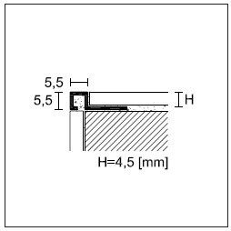 Lišta 270cm ZQKN/4,5mm, pochromovaná mosaz