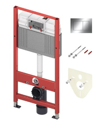TECEbase montážní prvek pro WC se splachovací Base nádržkou, včetně ovládacího tlačítka TECEnow