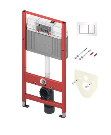 TECEbase montážní prvek pro WC se splachovací Base nádržkou, včetně ovládacího tlačítka TECEnow