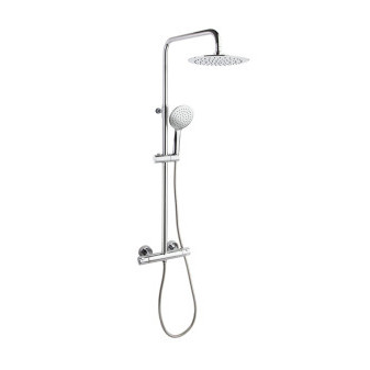 Sprchový set Termotech(sprch baterie nástěnná+ruční sprcha+hadice+hlavová sprcha 23cm) chrom