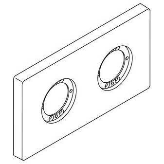 Archimodule 2-otvorová rozeta 100 x 183 mm, chrom