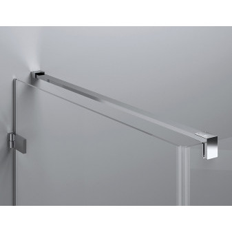 PUR Stabilizační vzpěra, lze zkrátit na míru, zeď - sklo, dělka 1250 mm   chrom/sklo