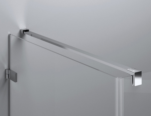 PUR Stabilizační vzpěra, lze zkrátit na míru, zeď - sklo, dělka 1250 mm   chrom/sklo