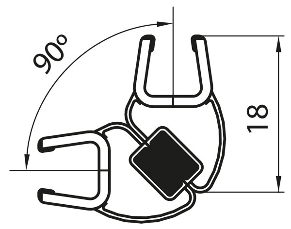 CADURA, ESCURA, SWING-LINE, SWING-LINE F, TOP LINE, ANNEA BLACK, SOLINO BLACK Svislé magnetické   /sklo