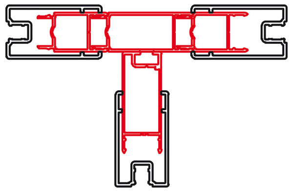 TOP-LINE, ECO-LINE Sada 4 profilů ke spojení dveří a bočních stěn u T-montáže