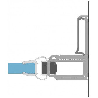 CADURA Nástěnný profil s magnetickým těsněním pro montáž do niky, otevírání ven i dovnitř