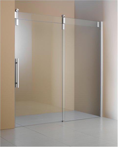Piano Slide sprch.dveře do niky 185x230cm,Cenit chrom,čiré skl.s úpravou, prov. bez podlah.lišty