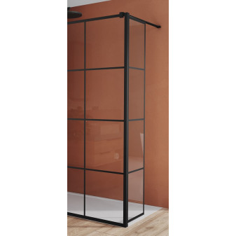 WALK-IN EASY Montážní set BTE3 - krátká otočná stěna ve 180° 200-600 x 1500 mm aluchrom/sklo satén