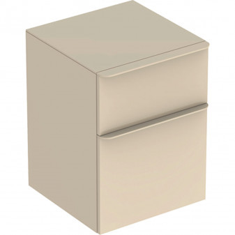 Boční skříňka Smyle Square se dvěma zásuvkami, 45x60x47cm, Písková šedá
