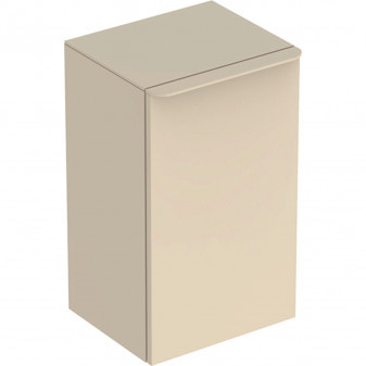 Boční skříňka Smyle Square s jedněmi dvířky, 36x60x32.6cm, Písková šedá, Dveře Závěsy  v pravo