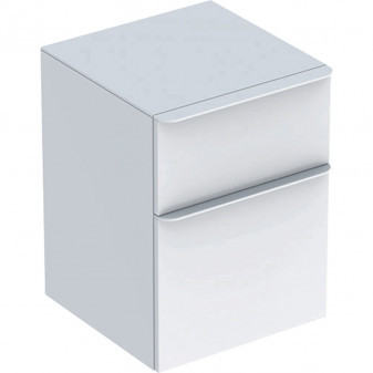 Boční skříňka Smyle Square se dvěma zásuvkami, 45x60x47cm, Bílá