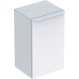 Boční skříňka Smyle Square s jedněmi dvířky, 36x60x32.6cm, Bílá, Dveře Závěsy  v pravo