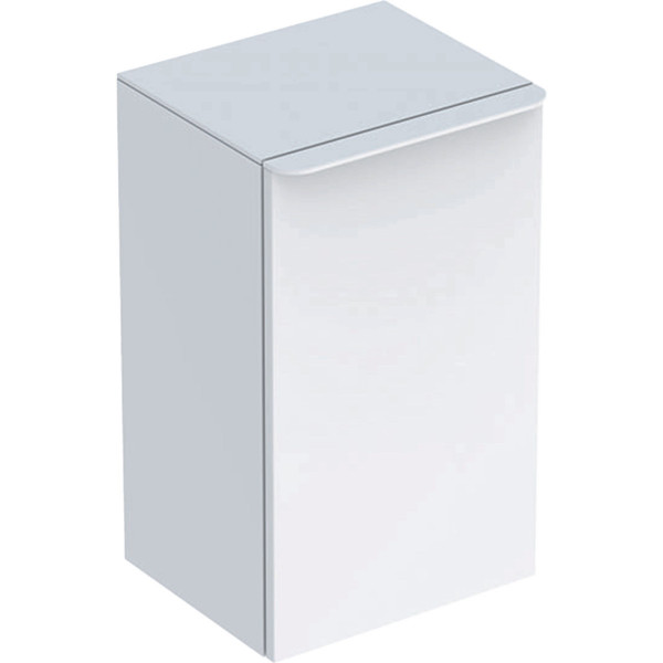 Boční skříňka Smyle Square s jedněmi dvířky, 36x60x32.6cm, Bílá, Dveře Závěsy  v pravo