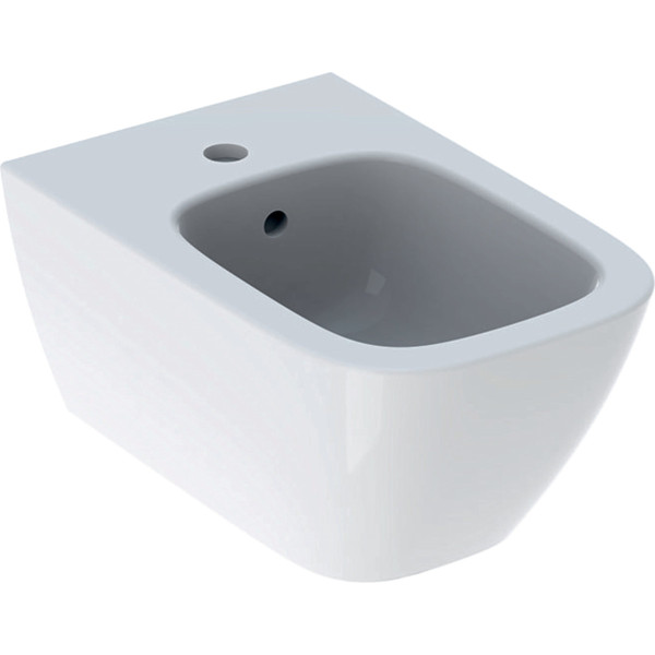 Závěsný bidet Smyle Square, uzavřený tvar, 54cm, s přepadem, Bílá