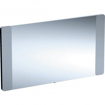 Zrcadlo s osvětlením Option Square, osvětlení oboustranné, 120x65cm, Hliník kartáčovaný